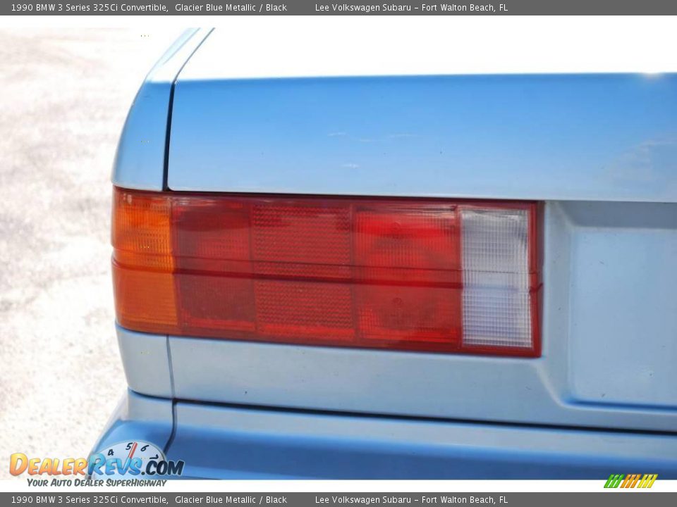 1990 BMW 3 Series 325Ci Convertible Glacier Blue Metallic / Black Photo #10