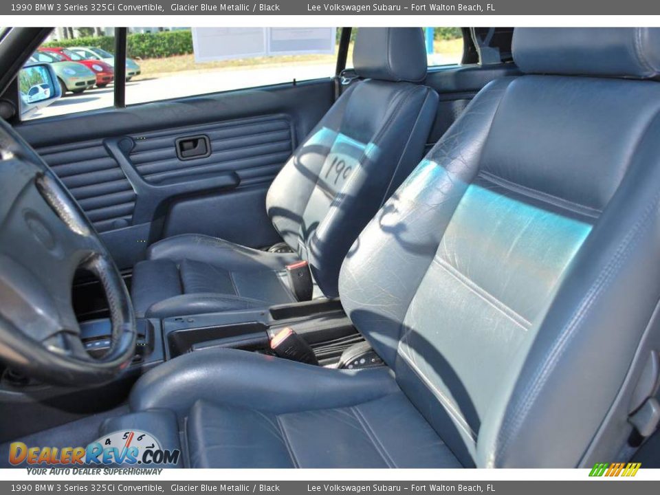 1990 BMW 3 Series 325Ci Convertible Glacier Blue Metallic / Black Photo #15