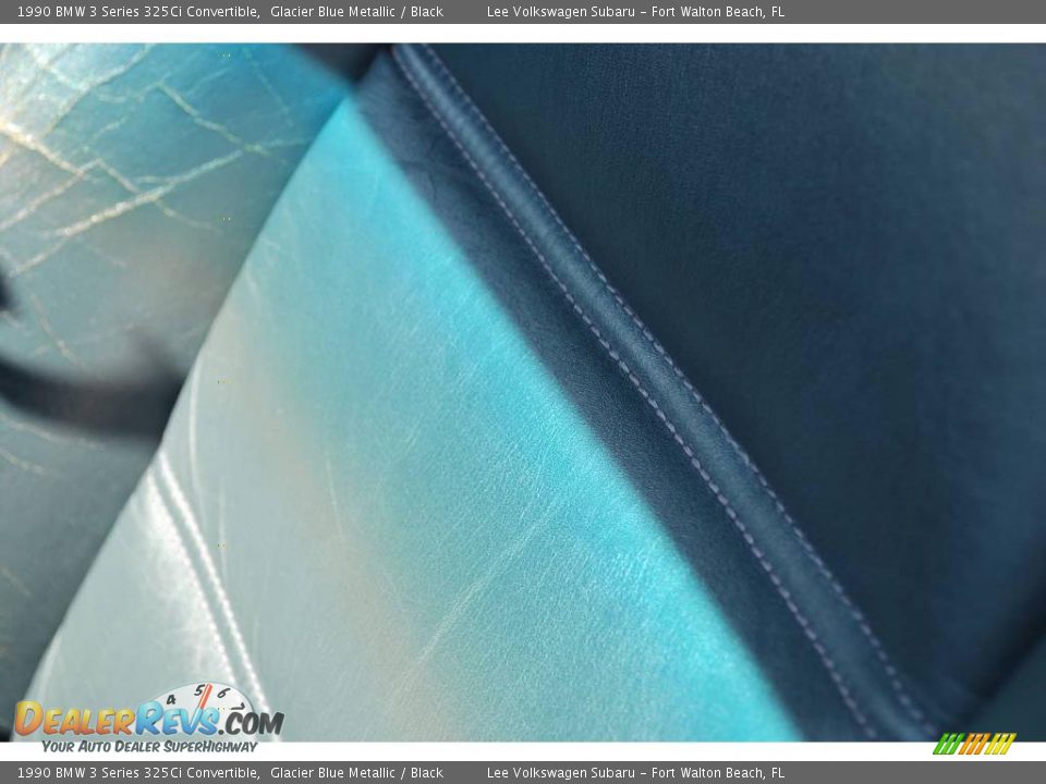 1990 BMW 3 Series 325Ci Convertible Glacier Blue Metallic / Black Photo #16