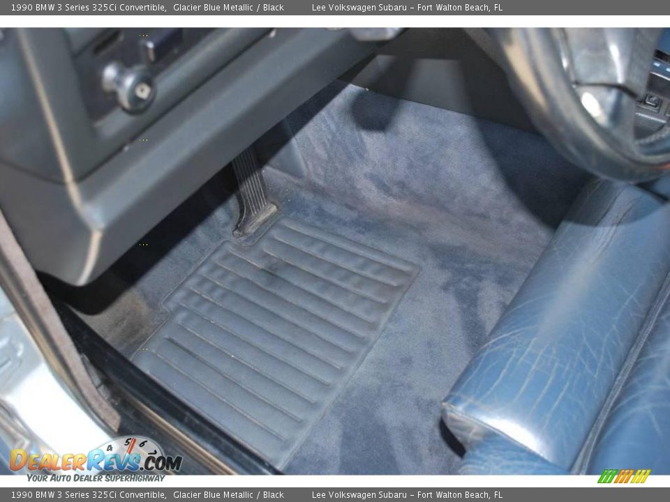 1990 BMW 3 Series 325Ci Convertible Glacier Blue Metallic / Black Photo #17