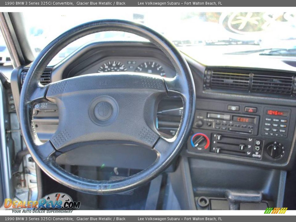 1990 BMW 3 Series 325Ci Convertible Glacier Blue Metallic / Black Photo #19