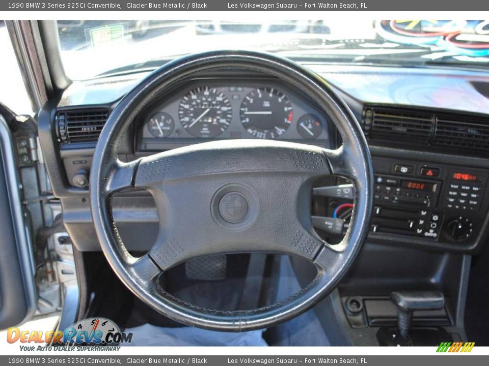 1990 BMW 3 Series 325Ci Convertible Glacier Blue Metallic / Black Photo #20