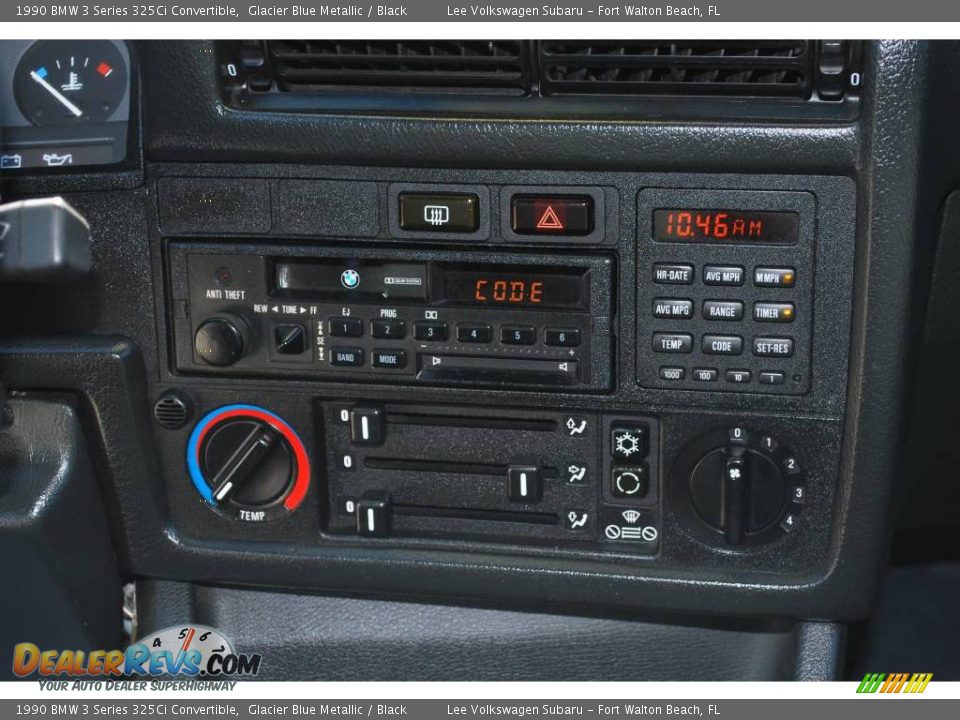 1990 BMW 3 Series 325Ci Convertible Glacier Blue Metallic / Black Photo #21