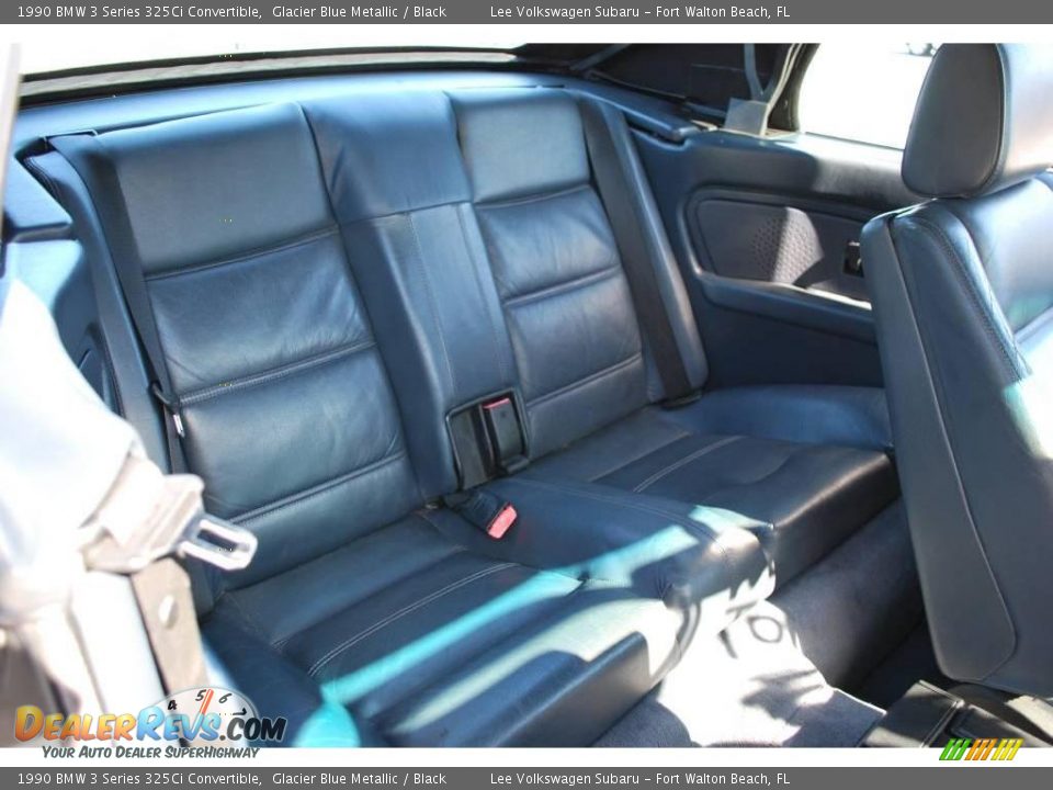 1990 BMW 3 Series 325Ci Convertible Glacier Blue Metallic / Black Photo #24