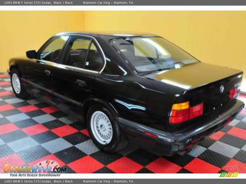 1989 BMW 5 Series 535i Sedan Black / Black Photo #4