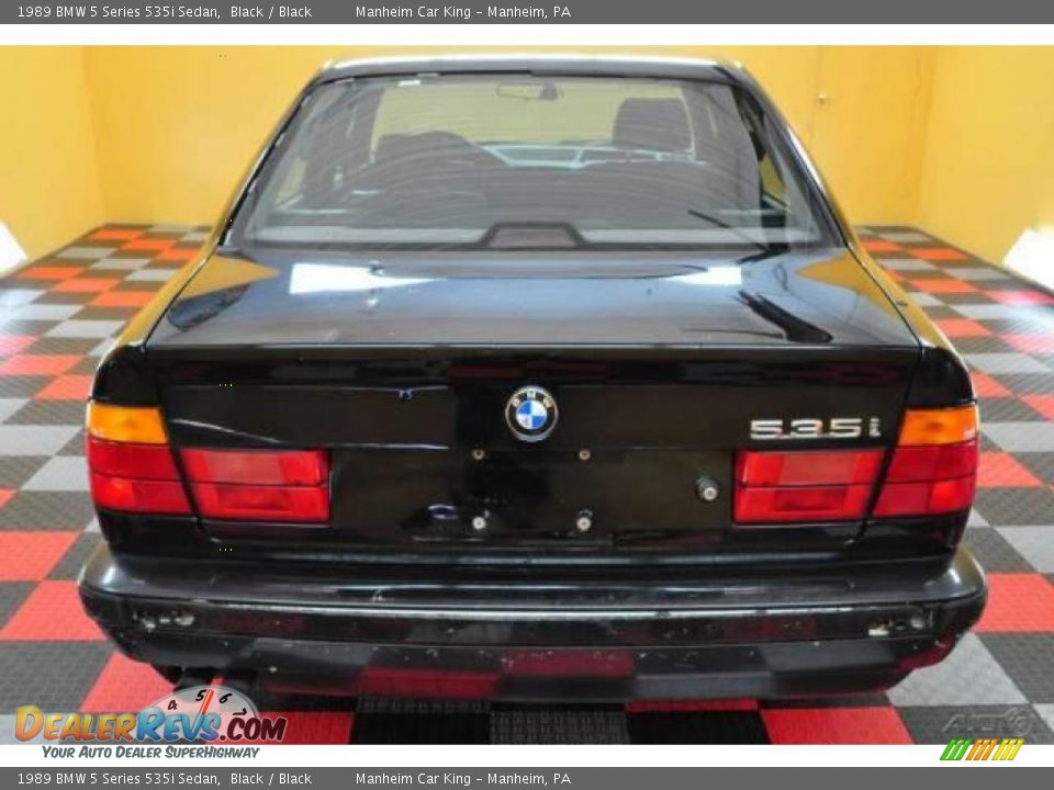 1989 BMW 5 Series 535i Sedan Black / Black Photo #5