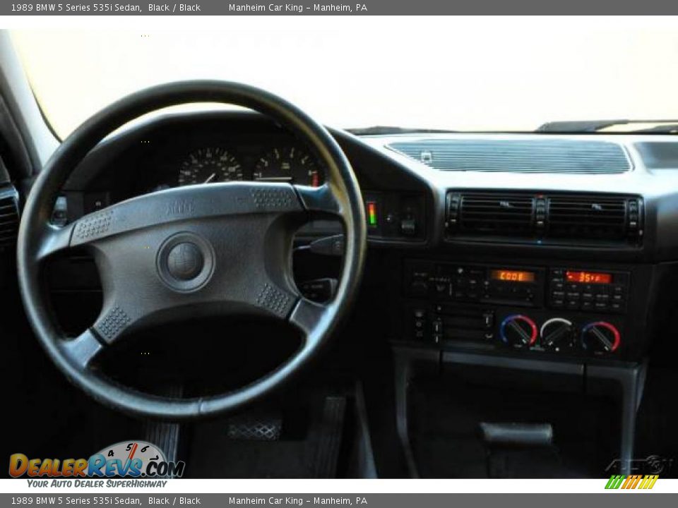 1989 BMW 5 Series 535i Sedan Black / Black Photo #7