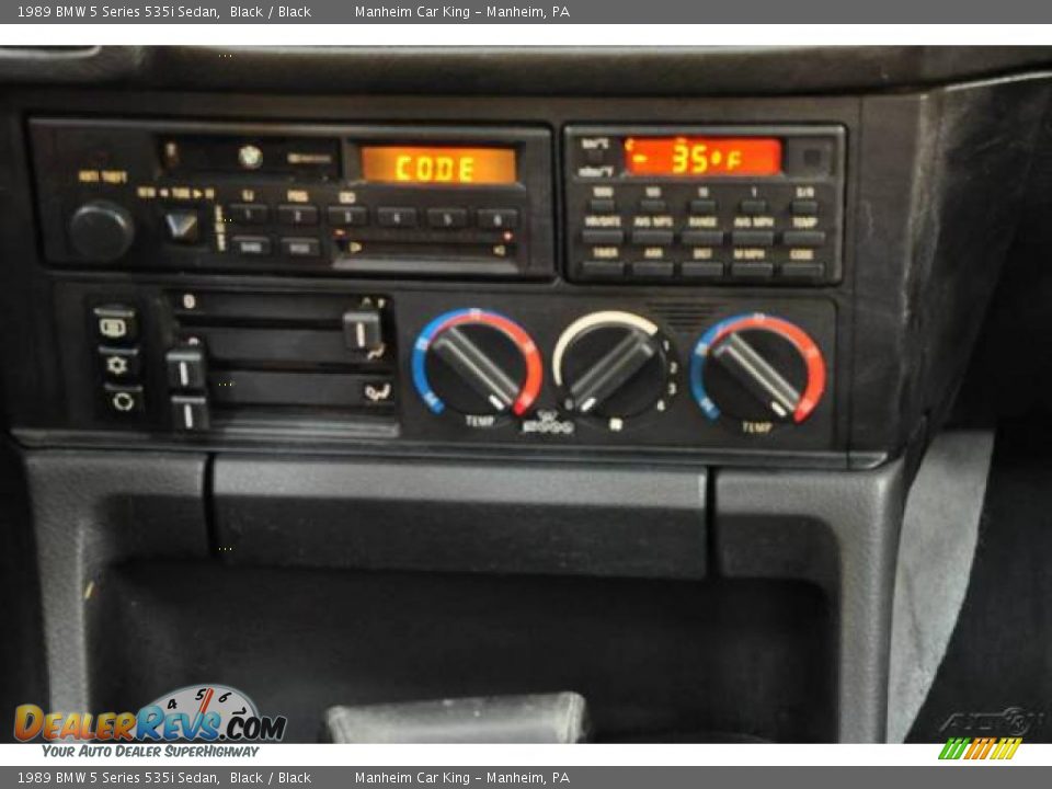 1989 BMW 5 Series 535i Sedan Black / Black Photo #8