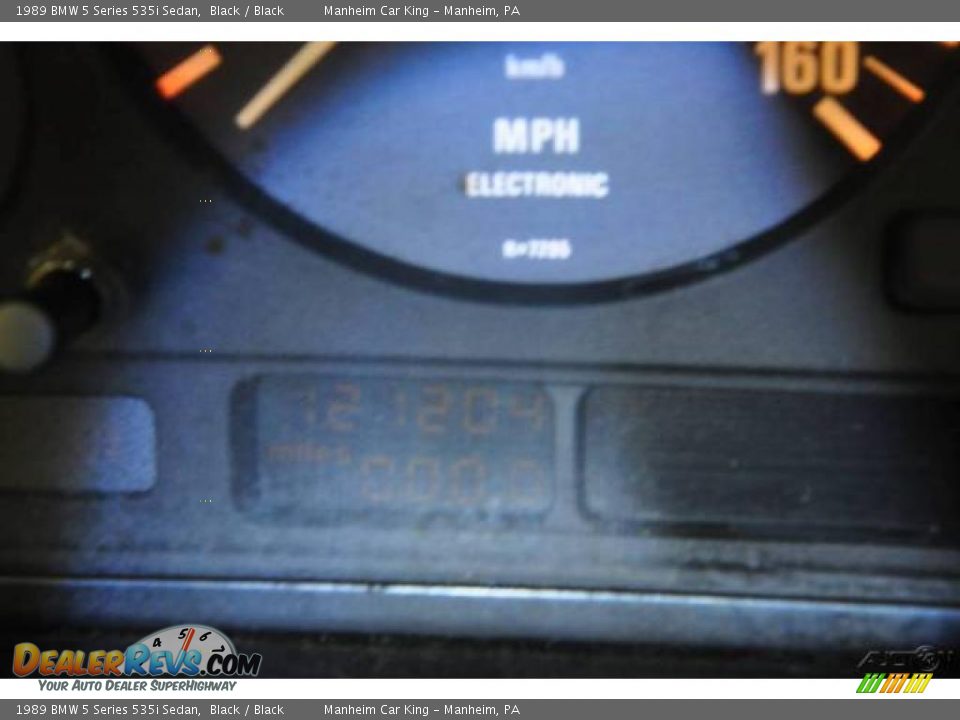 1989 BMW 5 Series 535i Sedan Black / Black Photo #9