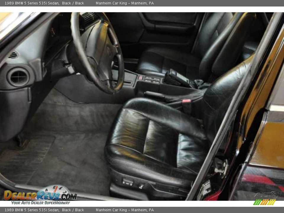 1989 BMW 5 Series 535i Sedan Black / Black Photo #11