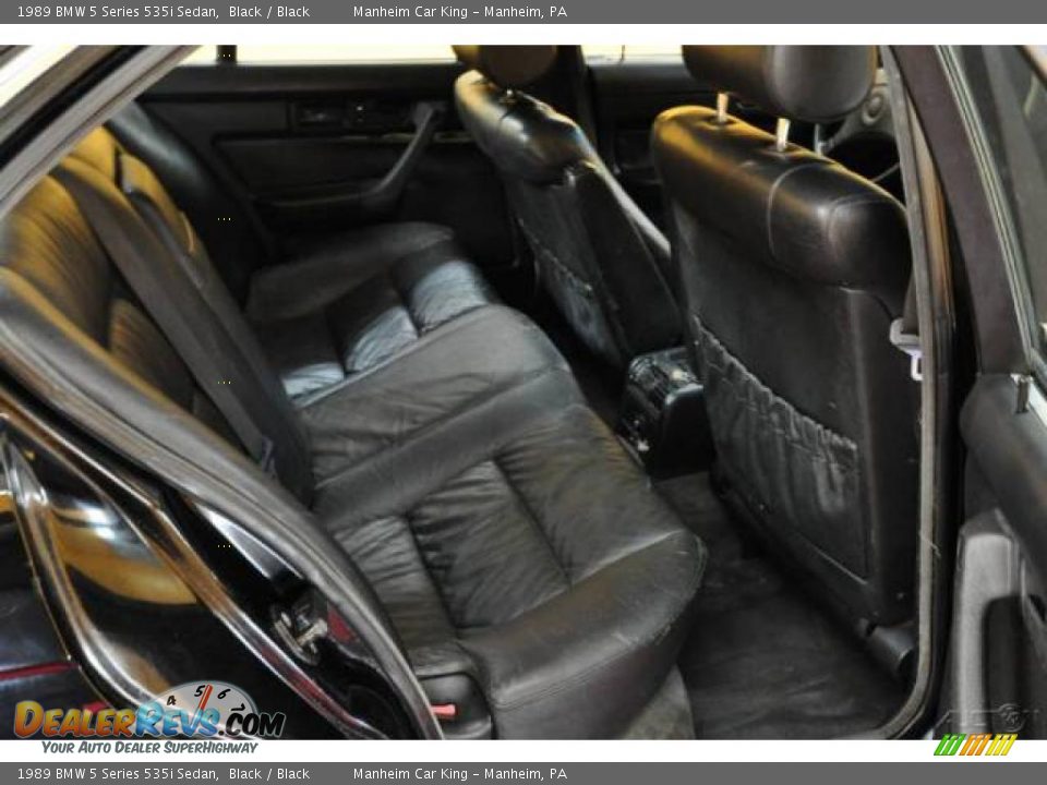 1989 BMW 5 Series 535i Sedan Black / Black Photo #16