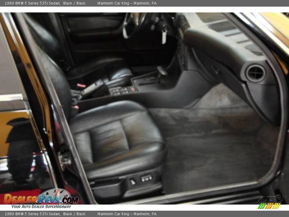 1989 BMW 5 Series 535i Sedan Black / Black Photo #17