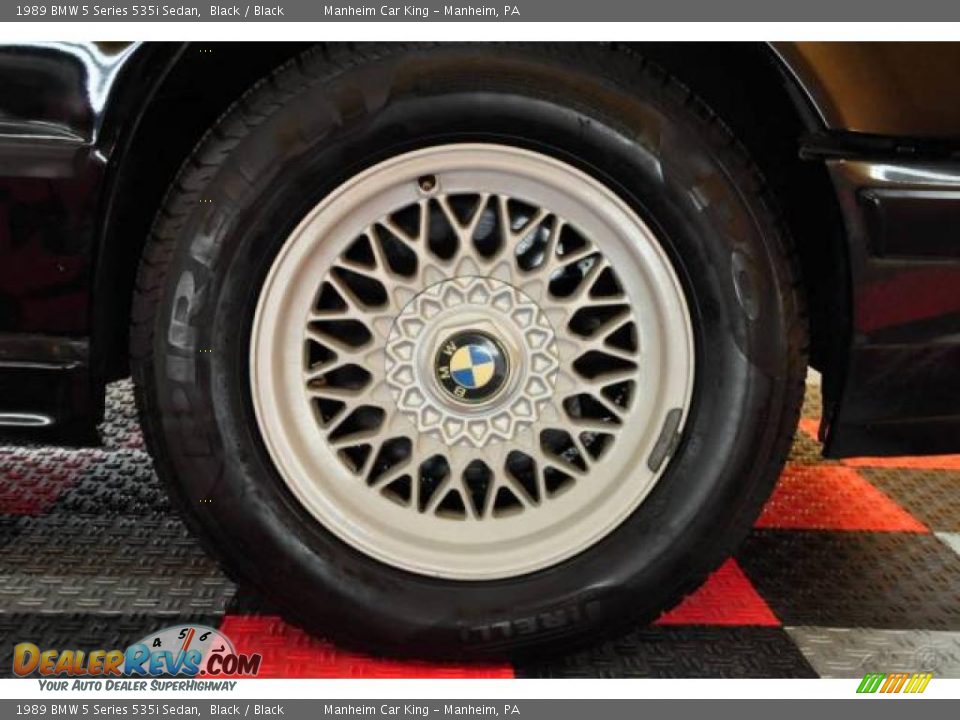 1989 BMW 5 Series 535i Sedan Black / Black Photo #18
