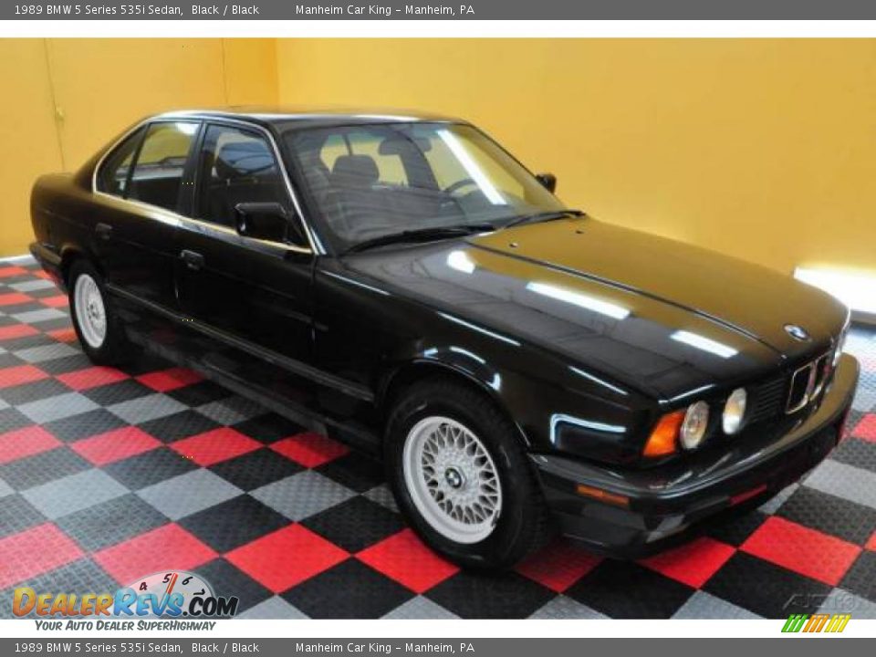 1989 BMW 5 Series 535i Sedan Black / Black Photo #28