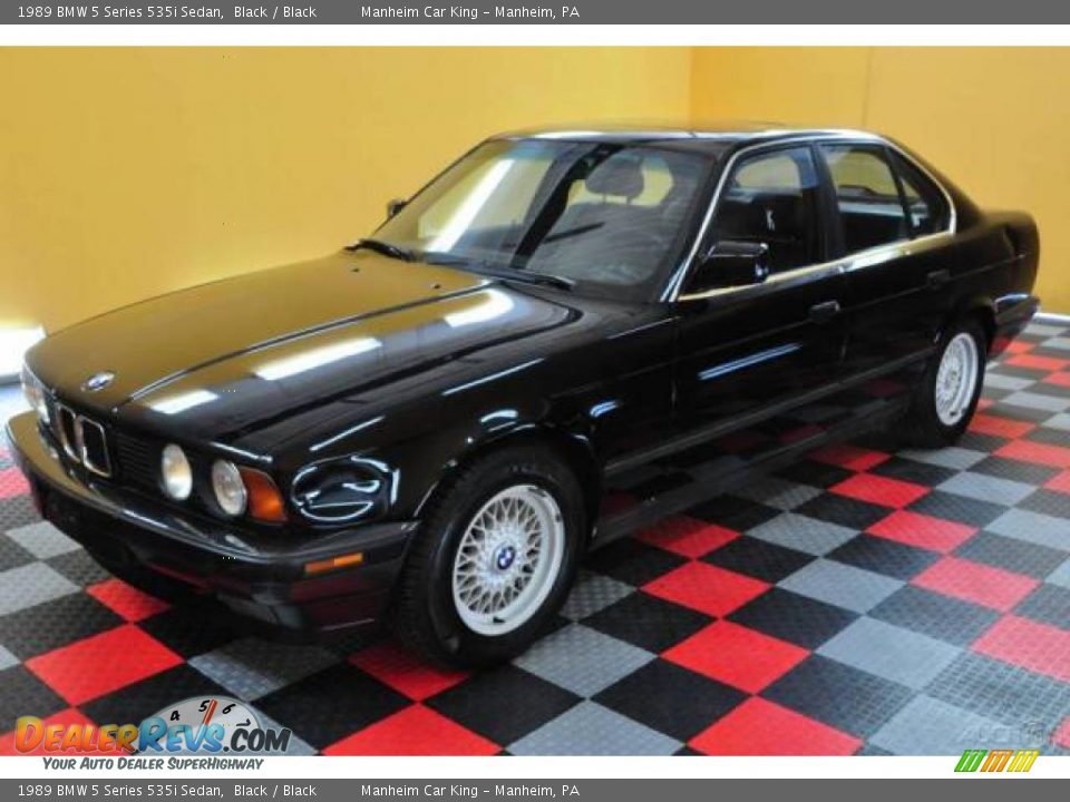 1989 BMW 5 Series 535i Sedan Black / Black Photo #30