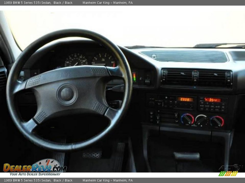 1989 BMW 5 Series 535i Sedan Black / Black Photo #34