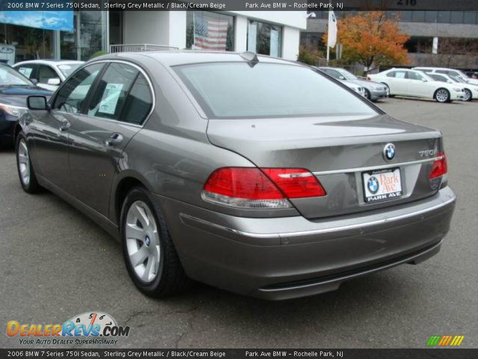 2006 BMW 7 Series 750i Sedan Sterling Grey Metallic / Black/Cream Beige Photo #6