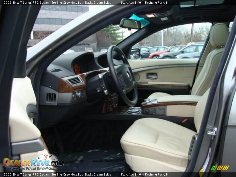 2006 BMW 7 Series 750i Sedan Sterling Grey Metallic / Black/Cream Beige Photo #10