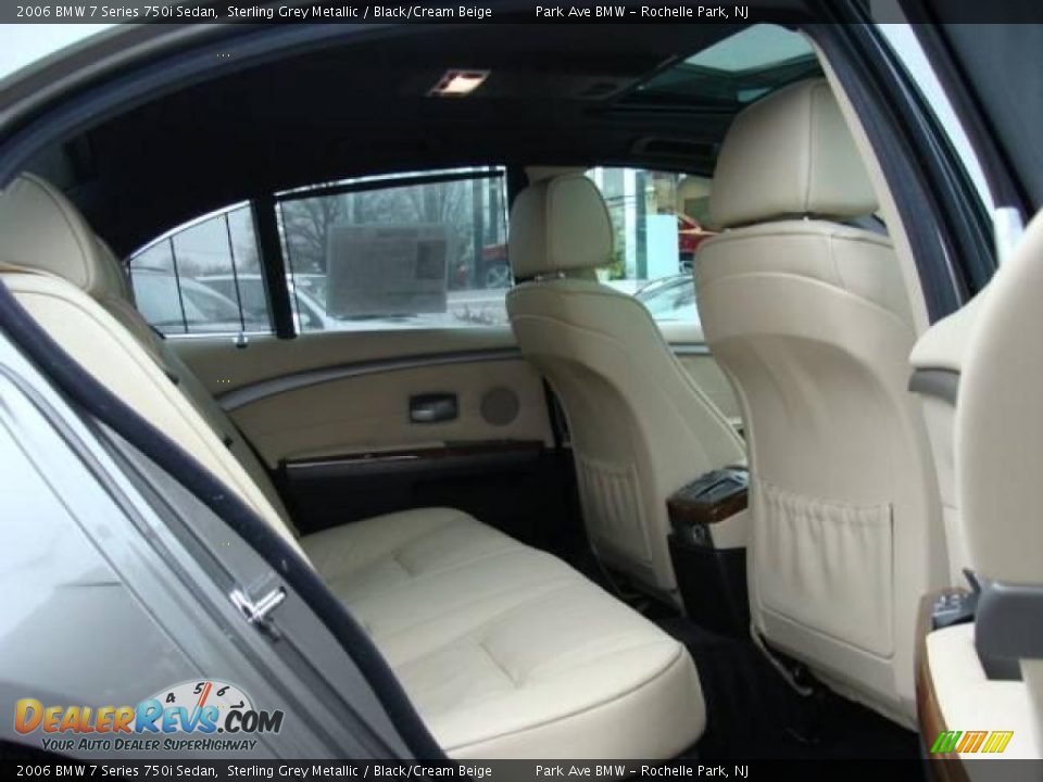 2006 BMW 7 Series 750i Sedan Sterling Grey Metallic / Black/Cream Beige Photo #20