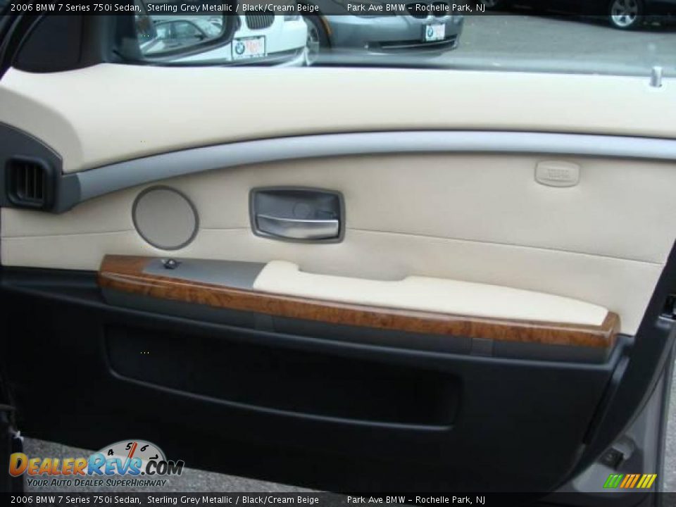 2006 BMW 7 Series 750i Sedan Sterling Grey Metallic / Black/Cream Beige Photo #21