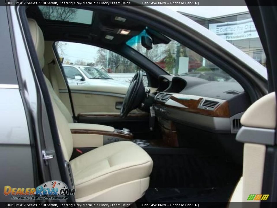 2006 BMW 7 Series 750i Sedan Sterling Grey Metallic / Black/Cream Beige Photo #22