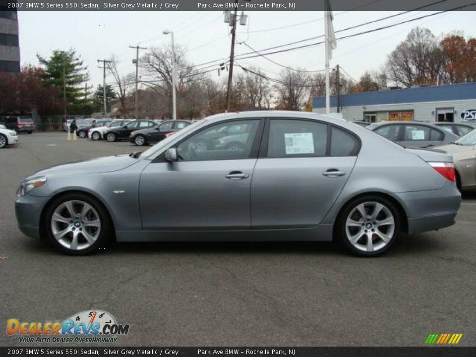 2007 BMW 5 Series 550i Sedan Silver Grey Metallic / Grey Photo #5