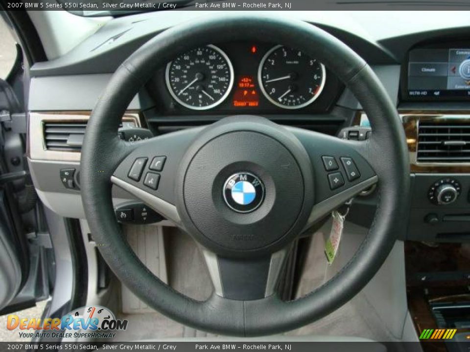 2007 BMW 5 Series 550i Sedan Silver Grey Metallic / Grey Photo #13