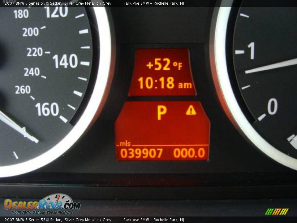 2007 BMW 5 Series 550i Sedan Silver Grey Metallic / Grey Photo #14