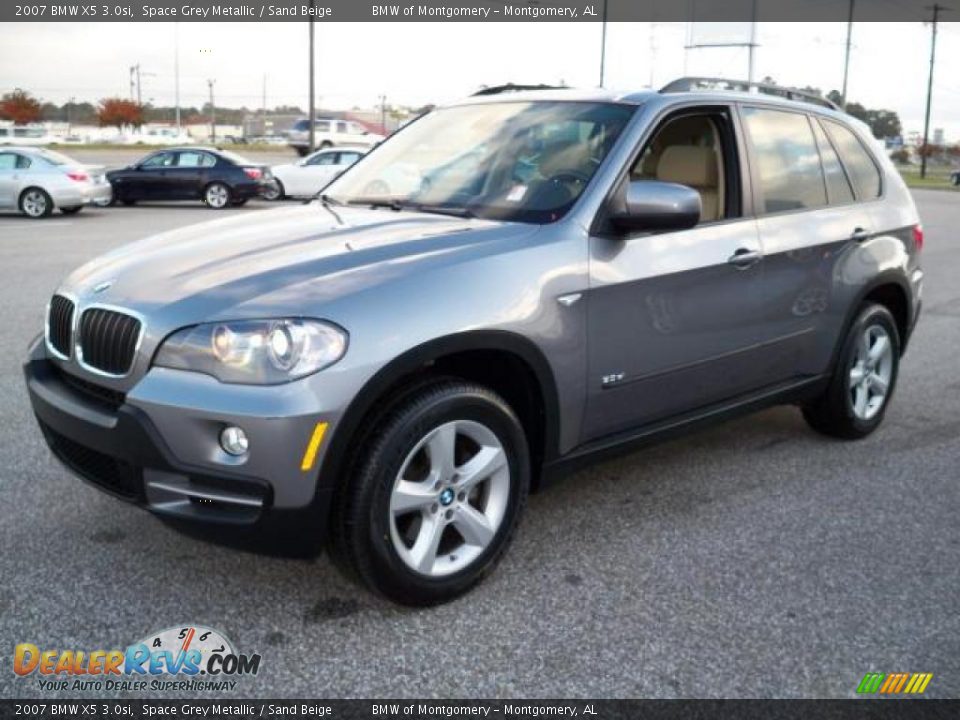 2007 BMW X5 3.0si Space Grey Metallic / Sand Beige Photo #4