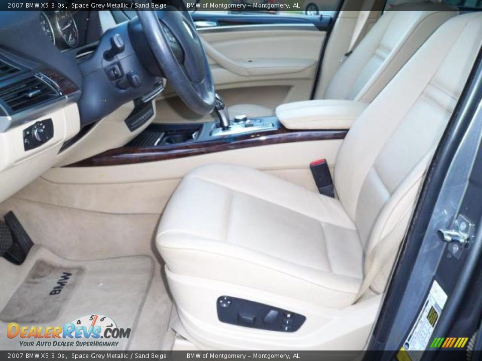 2007 BMW X5 3.0si Space Grey Metallic / Sand Beige Photo #5