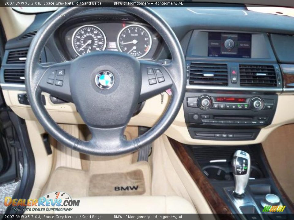 2007 BMW X5 3.0si Space Grey Metallic / Sand Beige Photo #6
