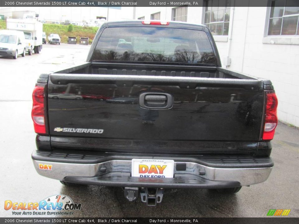2006 Chevrolet Silverado 1500 LT Crew Cab 4x4 Black / Dark Charcoal Photo #6
