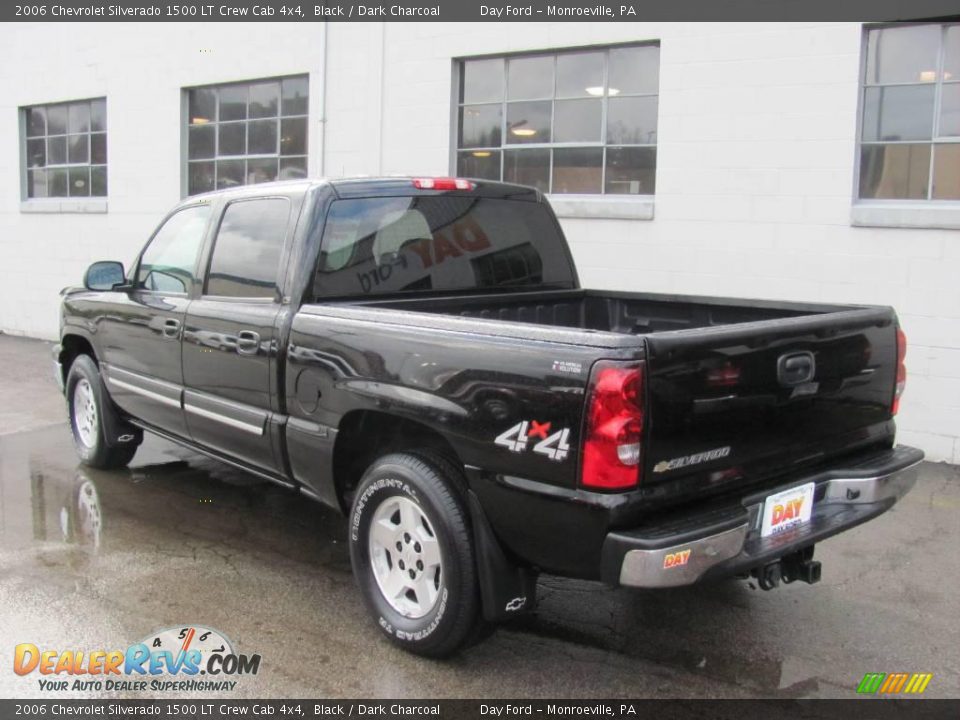 2006 Chevrolet Silverado 1500 LT Crew Cab 4x4 Black / Dark Charcoal Photo #7