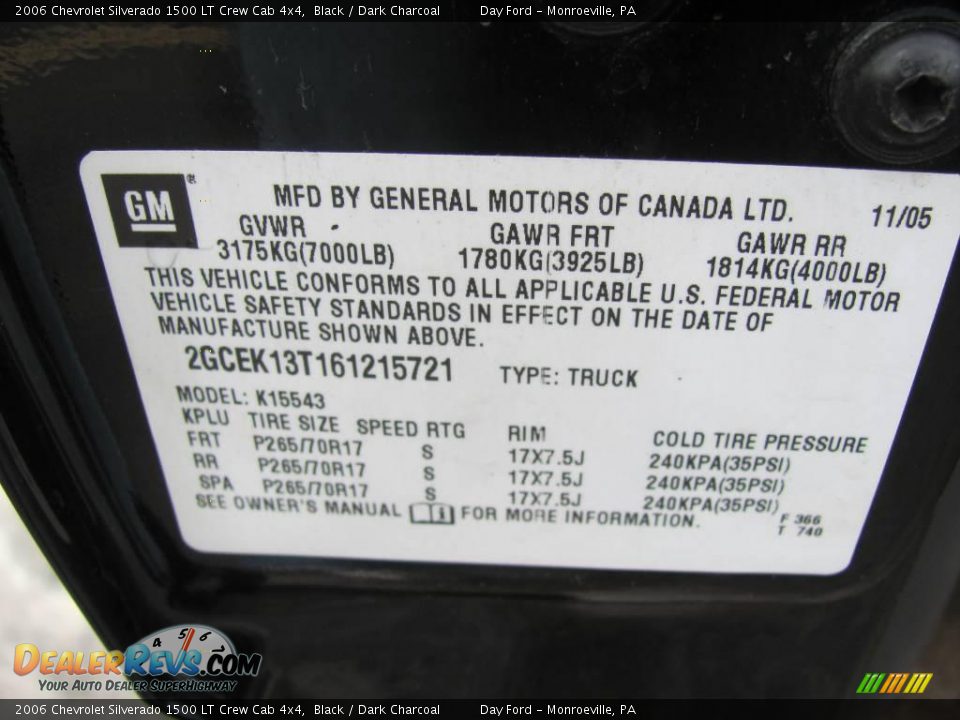 2006 Chevrolet Silverado 1500 LT Crew Cab 4x4 Black / Dark Charcoal Photo #14