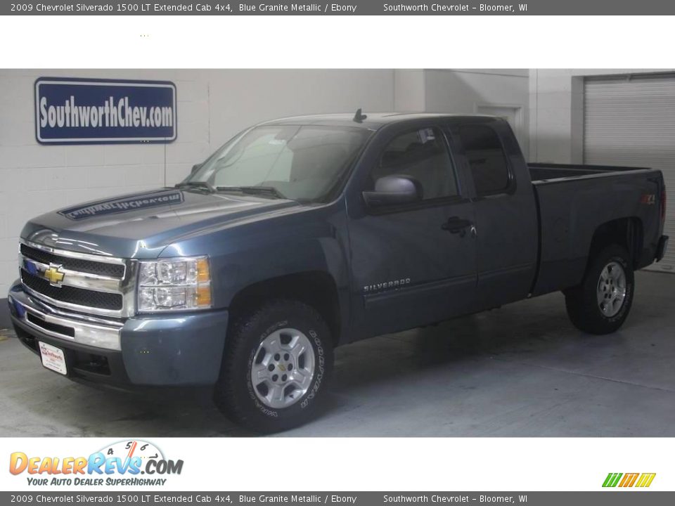 2009 Chevrolet Silverado 1500 LT Extended Cab 4x4 Blue Granite Metallic / Ebony Photo #1