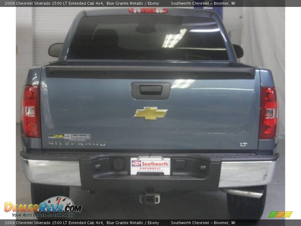 2009 Chevrolet Silverado 1500 LT Extended Cab 4x4 Blue Granite Metallic / Ebony Photo #3