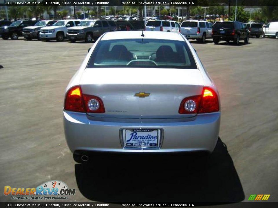 2010 Chevrolet Malibu LT Sedan Silver Ice Metallic / Titanium Photo #9