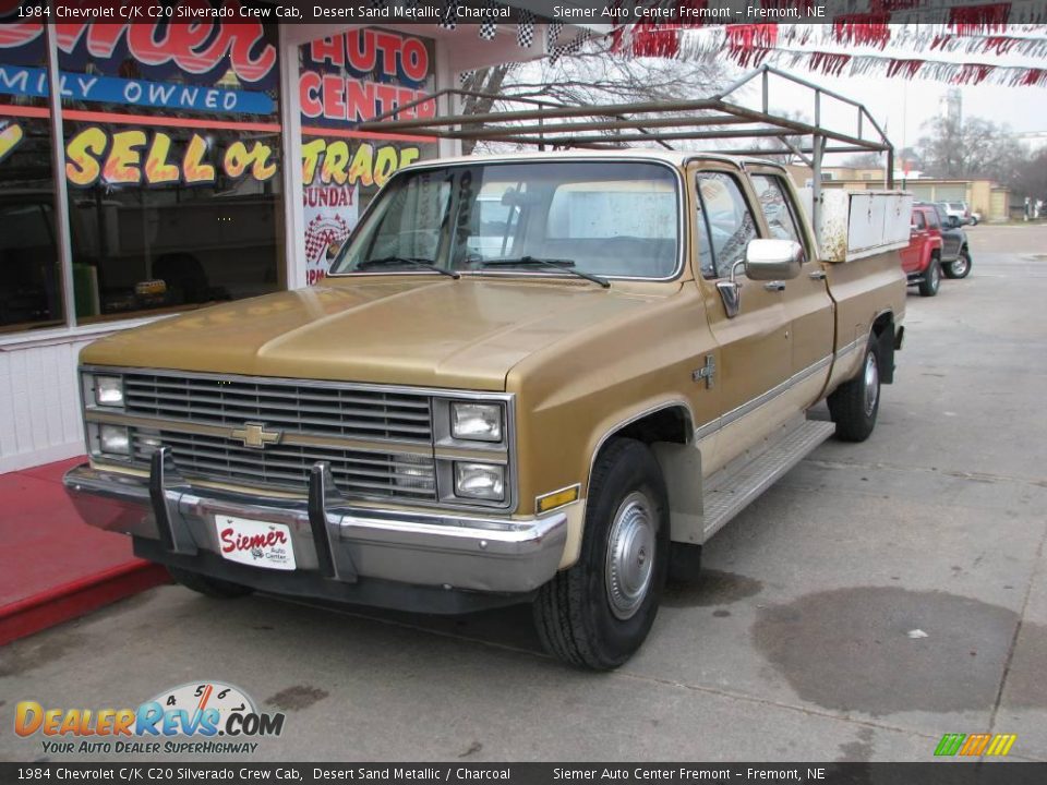 1984 Chevrolet C/K C20 Silverado Crew Cab Desert Sand Metallic / Charcoal Photo #2