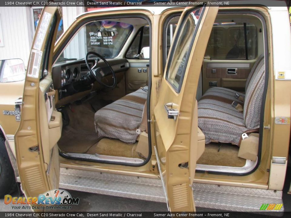 1984 Chevrolet C/K C20 Silverado Crew Cab Desert Sand Metallic / Charcoal Photo #7