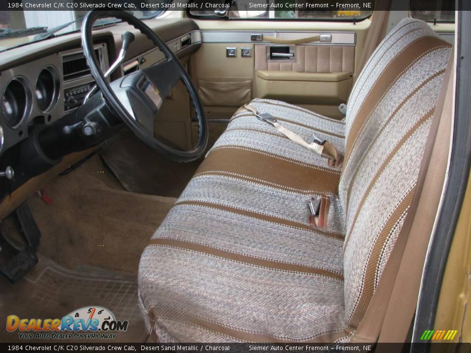 1984 Chevrolet C/K C20 Silverado Crew Cab Desert Sand Metallic / Charcoal Photo #11