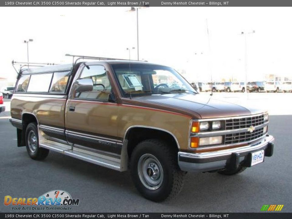 1989 Chevrolet C/K 3500 C3500 Silverado Regular Cab Light Mesa Brown / Tan Photo #3