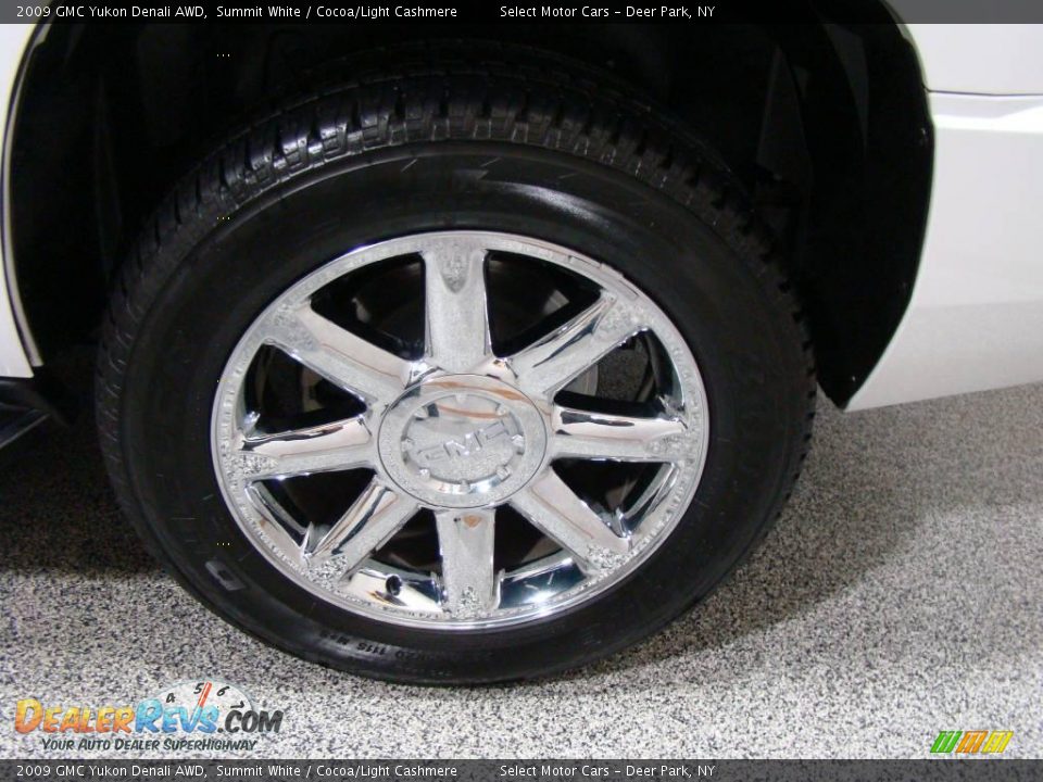 2009 GMC Yukon Denali AWD Summit White / Cocoa/Light Cashmere Photo #6