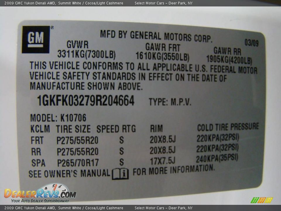 2009 GMC Yukon Denali AWD Summit White / Cocoa/Light Cashmere Photo #16