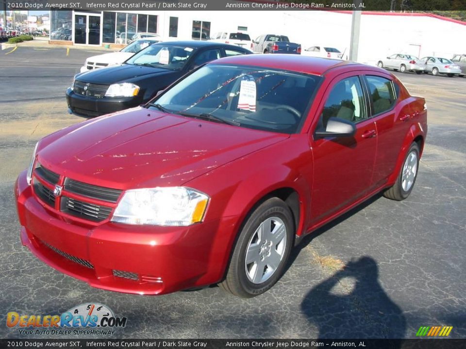 2010 Dodge Avenger SXT Inferno Red Crystal Pearl / Dark Slate Gray Photo #2