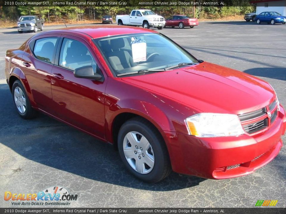 2010 Dodge Avenger SXT Inferno Red Crystal Pearl / Dark Slate Gray Photo #3