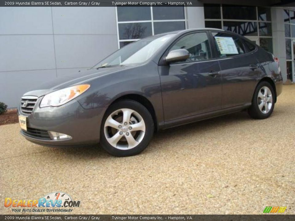 2009 Hyundai Elantra SE Sedan Carbon Gray / Gray Photo #2