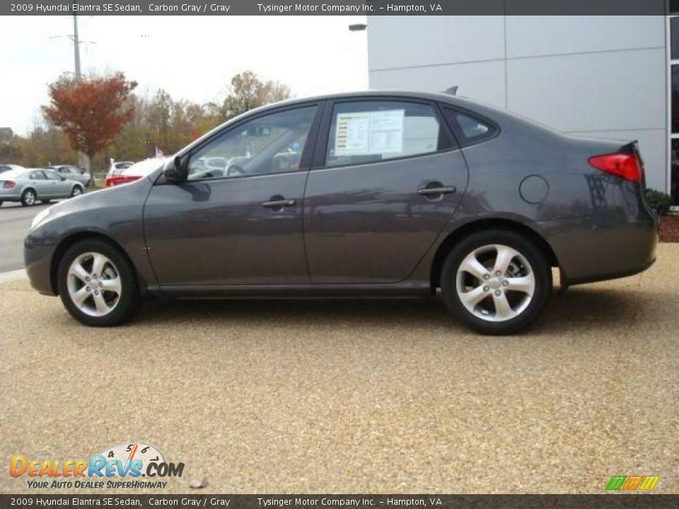 2009 Hyundai Elantra SE Sedan Carbon Gray / Gray Photo #3
