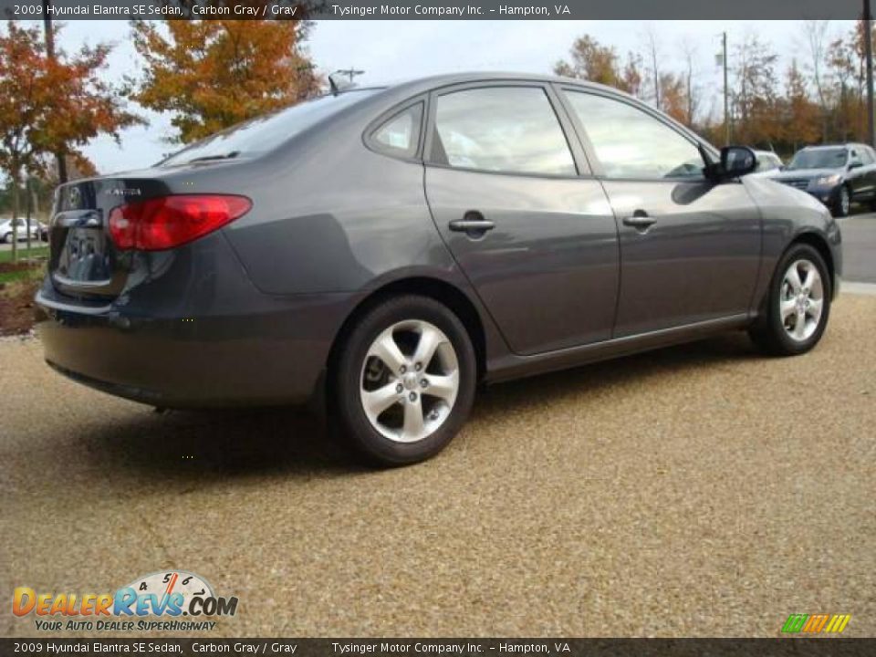 2009 Hyundai Elantra SE Sedan Carbon Gray / Gray Photo #5