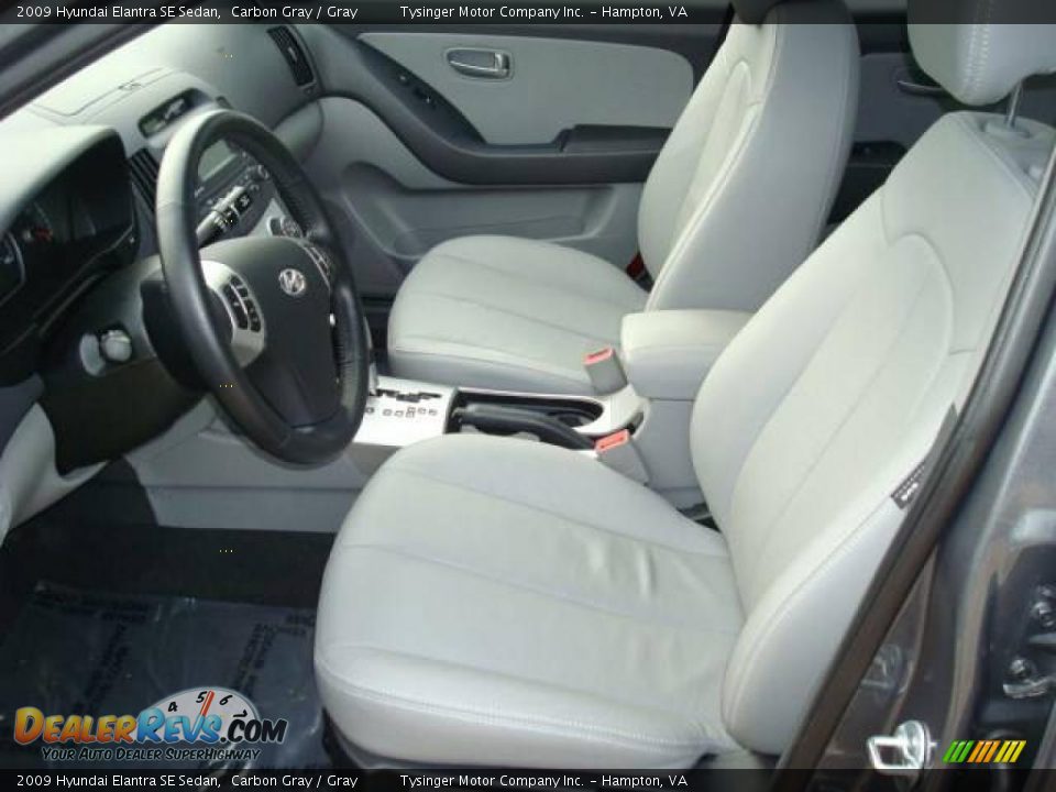 2009 Hyundai Elantra SE Sedan Carbon Gray / Gray Photo #9