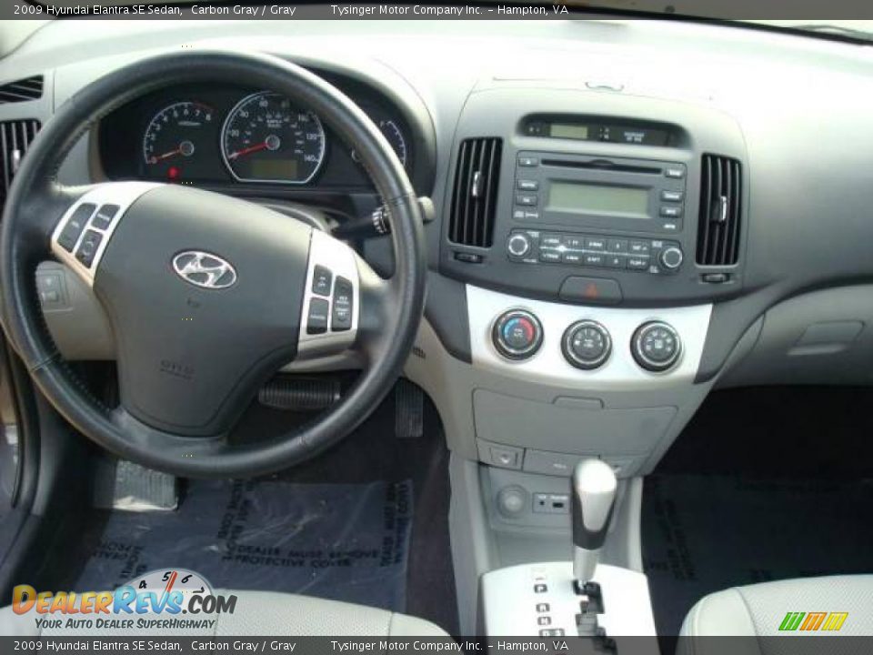 2009 Hyundai Elantra SE Sedan Carbon Gray / Gray Photo #12